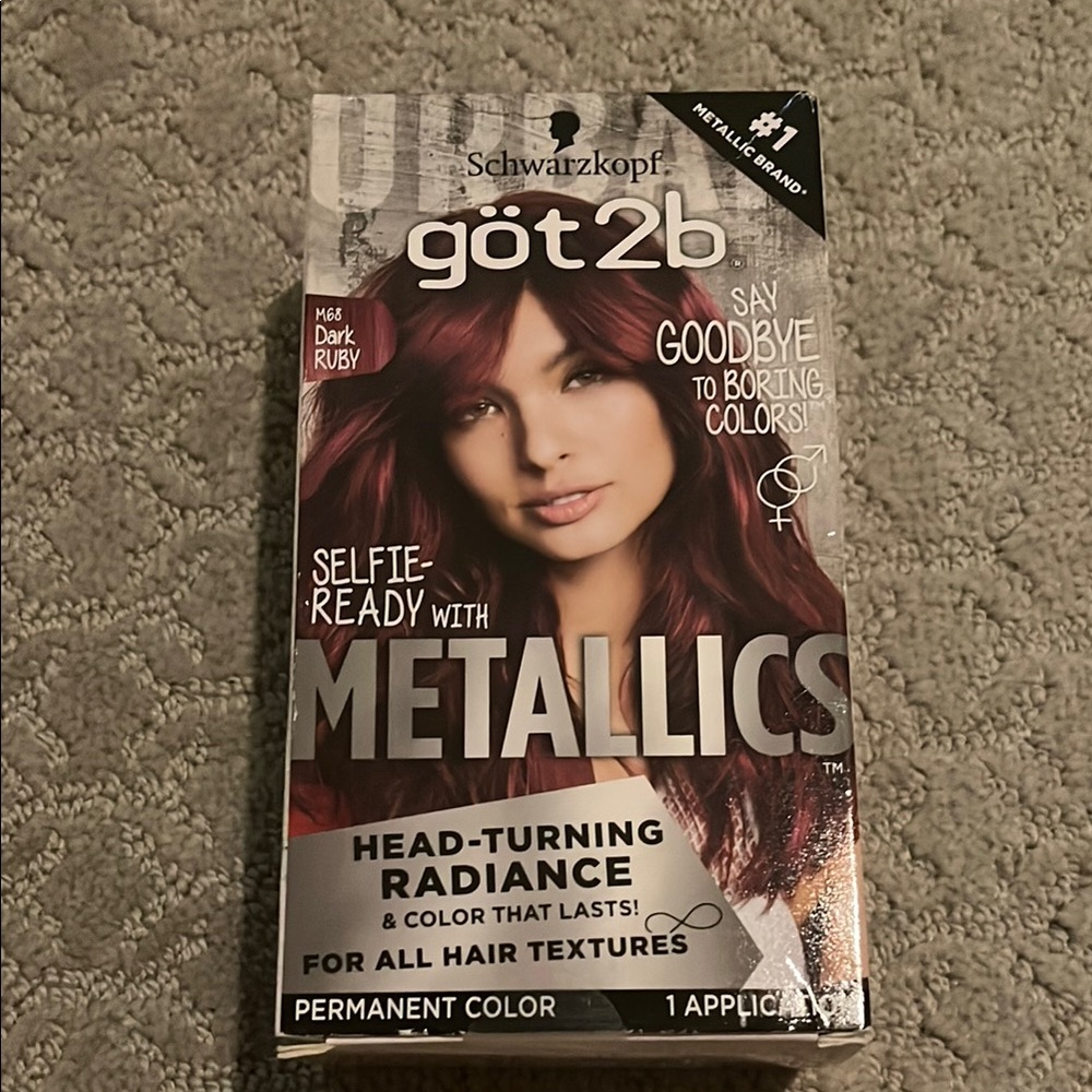 NWT got2b Metallics M68 Dark Ruby Hair Color